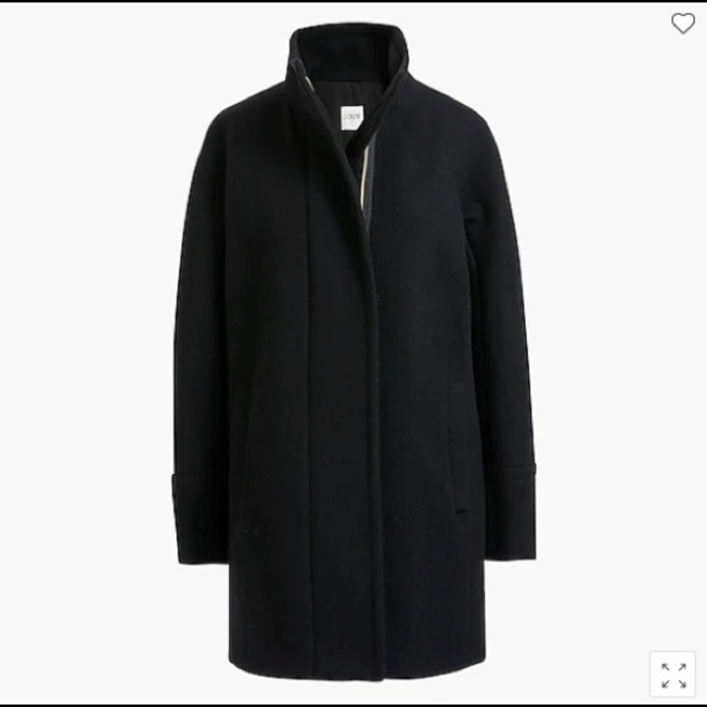 J Crew Black City Coat